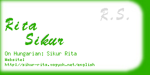 rita sikur business card